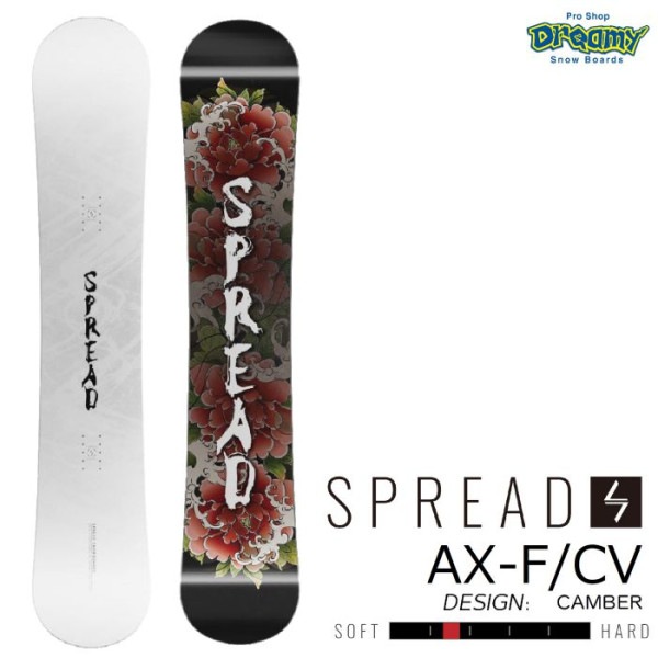 24-25 SPREAD スプレッド AX-F/CV キャンバー フリーラン スノーボード 尾川慎二 堀内礼|ボード|★スノーボード