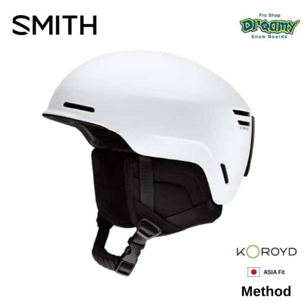 25-26 SMITH ���ߥ� Method 01027535mw Matte White Koroyd �������ե��å� S/M/L ���Ρ��إ��å� ������
