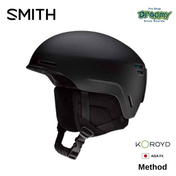 25-26 SMITH ���ߥ� Method 0102753mb Matte Black Koroyd �������ե��å� S/M/L ���Ρ��إ��å� ������