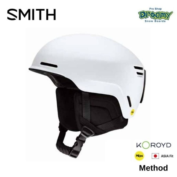 25-26 SMITH ���ߥ� METHOD MIPS 01027530mw Matte White Koroyd �������ե��å� S/M/L ���Ρ��إ��å� ������