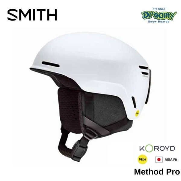 25-26 SMITH ���ߥ� Method Pro MIPS 01027524mw Matte White Koroyd �������ե��å� S/M/L ���Ρ��إ��å� ������
