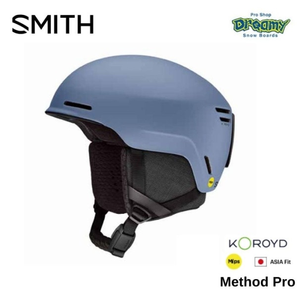 25-26 SMITH ���ߥ� Method Pro MIPS 0102764mgb Matte Granite Blue Koroyd �������ե��å� S/M/L ���Ρ��إ��å� ������