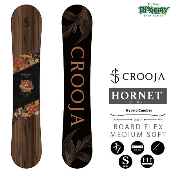 25-26 CROOJA クロージャ HORNET ホーネット 137/139/142/145 レディース ハイブリッドキャンバー スノーボード 板 グラトリ 正規品|ボード|★スノーボード