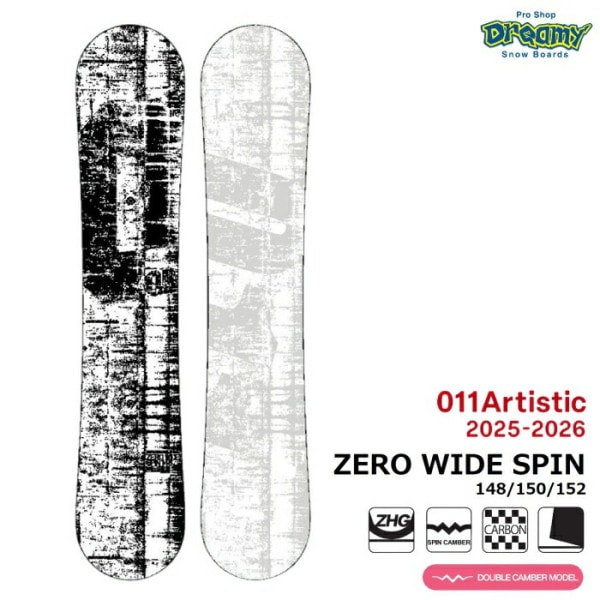 25-26 011 Artistic ZERO WIDE SPIN 148/150/152 󥢡ƥƥå 磻ɥԥ ֥륭С ȥ  Ρܡ  