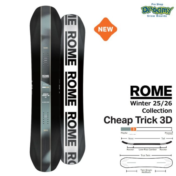 25-26 ROME Cheap Trick 3D 147/150/153/156 ���󥿥��ȥ����С� �ĥ��� ���եȥե�å��� �ѡ����ѥ����� �ȥ�å� ������ 21025030 ���Ρ��ܡ��� �� ������