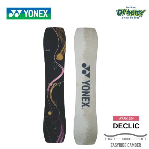 25-26 YONEX ヨネックス DECLIC デクリック DE25 ブラック/ゴールド WOMEN グラトリ スノーボード 板 135/138/141/144 正規品
