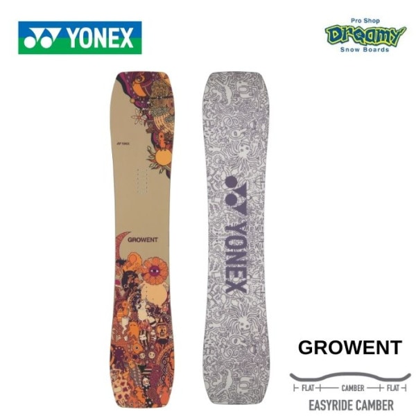 25-26 YONEX ヨネックス GROWENT グローエント GW25 ベージュ グラトリ スノーボード 板 147/150/153/156 正規品