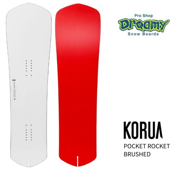 KORUA コルア POCKET ROCKET BRUSHED 129 フロートキャンバー SLOTシステム パウダー ショートボード ポケットロケット スノーボード 板 正規品