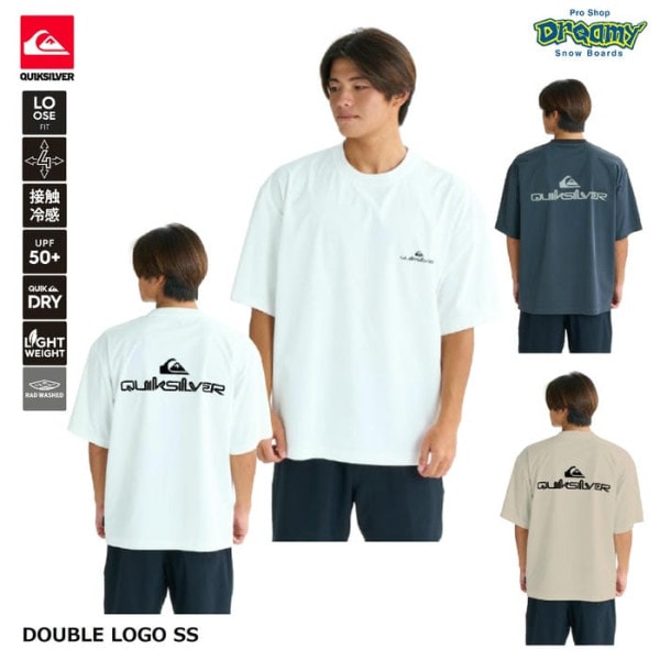 ��SummerSale��QUIKSILVER DOUBLE LOGO SS QLY252006 ��å��奬���� �롼���ե��å�T����� Ⱦµ �ܿ��䴶 4WAY���ȥ�å� UV���å� ®�� ���� �����å�����С� ������