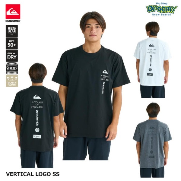 ��SummerSale��QUIKSILVER VERTICAL LOGO SS QLY252007��å��奬���� �쥮��顼�ե��å� T����� ���ȥ�å� UV���å� ®�� UPF50+ �Хå��ץ��� �����å�����С� ������