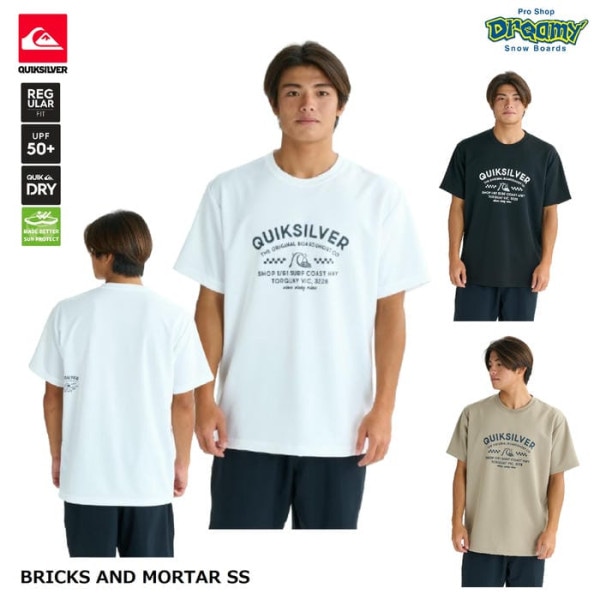 ��SummerSale��QUIKSILVER BRICKS AND MORTAR SS QLY252009��å��奬���� �쥮��顼�ե��å� T����� Ⱦµ UV���å� ®�� UPF50+ �ץ��� ���� �����å�����С� ������