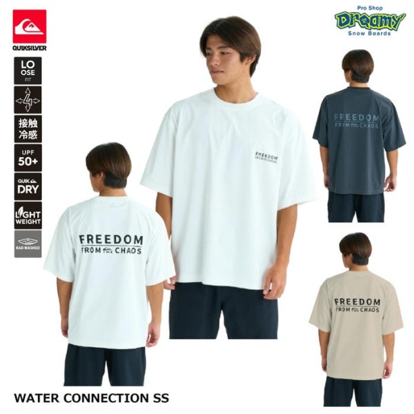 ��SummerSale��QUIKSILVER WATER CONNECTION SS QLY252010 ��å��奬���� �롼���ե��å�T����� Ⱦµ �ܿ��䴶 4WAY���ȥ�å� UV���å� ®�� ���� �����å�����С� ������