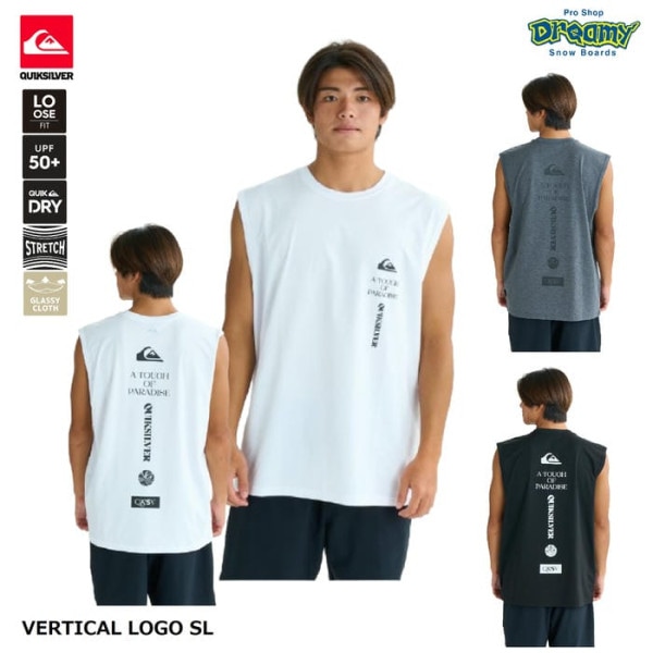 ��SummerSale��QUIKSILVER VERTICAL LOGO SL QLY252017��å��奬���� �롼���ե��å� ���󥯥ȥå� ���ȥ�å� UV���å� ®�� UPF50+ �Хå��ץ��� �����å�����С� ������