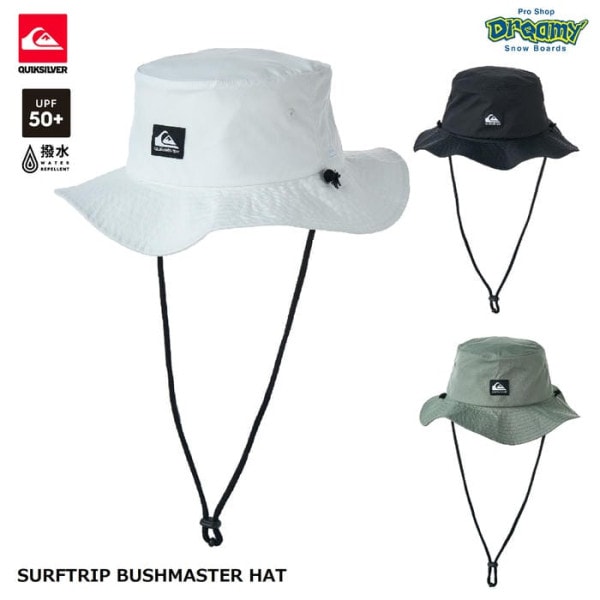 ��SummerSale��QUIKSILVER SURFTRIP BUSHMASTER HAT QSA252703 �����եϥå� ����ù� UV���å� ���� �ݥꥨ���ƥ� ����ɳ ������ �����ȥɥ� �����å�����С� ������
