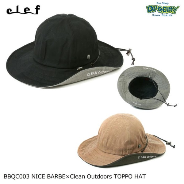 Clef NICE BARBExClean Outdoors TOPPO HAT BBQC003 �ϥå� �������С��٥��塼 �ǥ����ץ�å��� �ۼ�®���Ǻ���ߤ� ������Ĵ�� �磻�䡼��¢�Ĥ� ���� ������