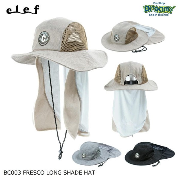 Clef FRESCO LONG SHADE HAT BC003 �ե쥹������ �������ɥϥå� ��æ��ǽ�ܿ��䴶�Ǻ����褱 ��å��� �ۿ�®���Ǻ���ߤ� �磻�䡼����ĥ� ���� ������