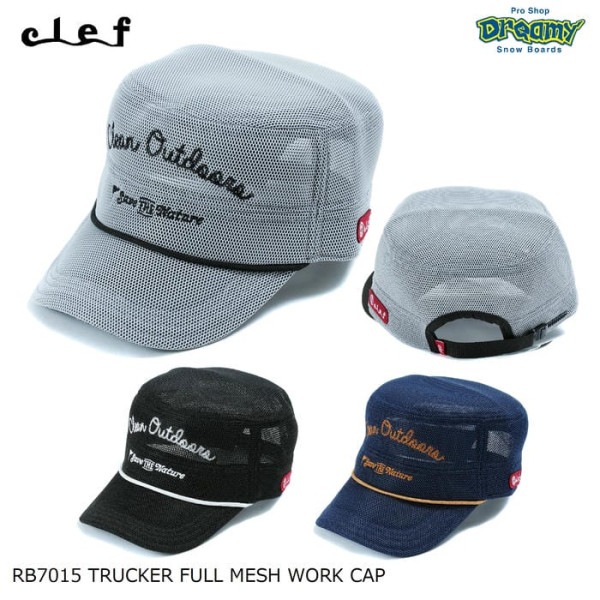 Clef TRUCKER FULL MESH WORK CAP RB7015 �ȥ�å����ե��å���������å�  �ۿ�®���Ǻ���ߤ� ���饤�ɥ����㥹����  Ƭ��56-60cm  ˹�� ���� ������