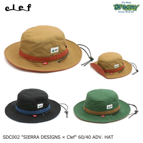 Clef  SIERRA DESIGNS��Clef 60/40 ADV. HAT SDC002 ������󥢥ɥ٥���㡼�ϥå� �����饳��� �ۼ�®���Ǻ���ߤ� ������Ĵ�� �磻�䡼��¢�Ĥ�  ���� ������
