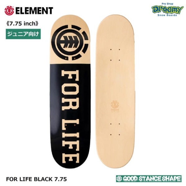 ELEMENT FOR LIFE BLACK 7.75 BF027026 å ȥܡ ǥå 7.75 ˥ GOOD STANCE SHAPE W:7.75xL:29.5xWB:12.5  