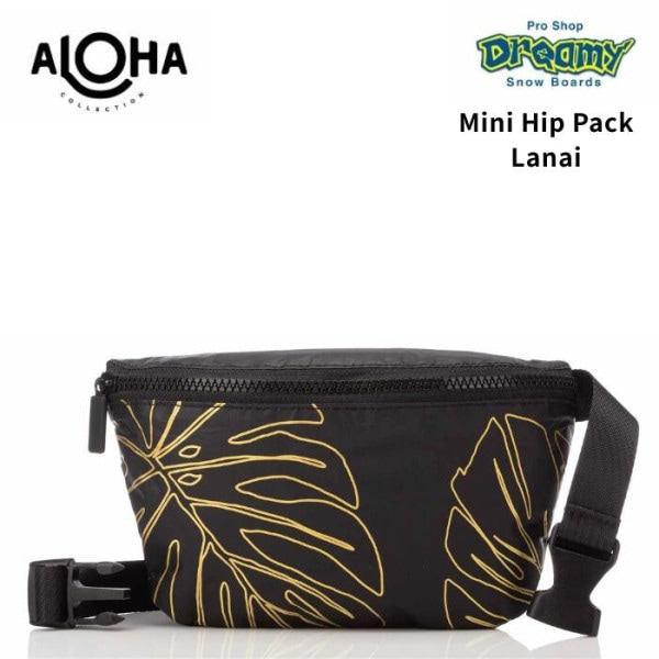 ALOHA COLLECTION �����ϥ��쥯����� MiniHipPack Lanai GoldOnBlack HIP26906-0206 ���� ��ũ �ӡ��� �Хå�
