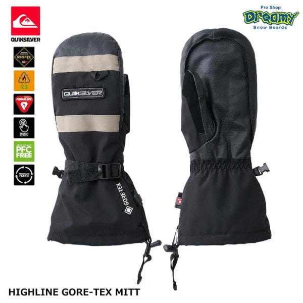 QUIKSILVER HIGHLINE GORE-TEX MITT EQYHN03210 ���Ρ��ߥȥ󥰥����� ���󥰥ե��å� �����ƥå��� ���å��ѥͥ��б� ���Ρ��ܡ��� �����å�����С� ������