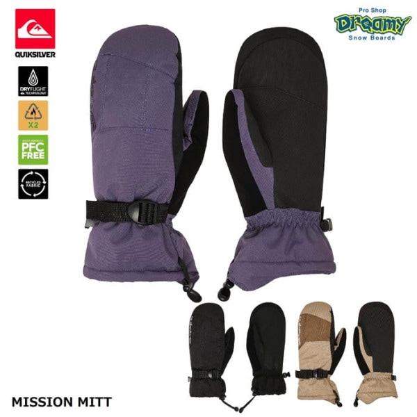 QUIKSILVER MISSION MITT QGV253401 ���Ρ��ߥȥ󥰥����� �ɿ� ���� �ɿ奤�󥵡��� �ե꡼��΢�� �����㥹���� ���Ρ��ܡ��� ���� �����å�����С� ������