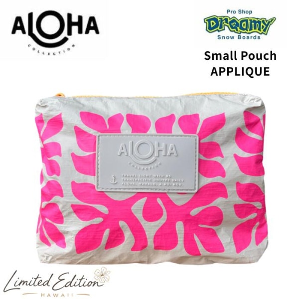 ALOHA COLLECTION �����ϥ��쥯����� Small Pouch APPLIQUE NEON PINK SANDSTONE UBTSP01117 ���� ��ũ �ӡ��� �Хå�