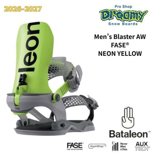 26-27 Bataleon Blaster FASE AsymWrap NeonYellow�ե����ȥ���ȥ꡼�����ƥ� �Х��쥪�� �֥饹���� ���Ρ��ܡ��� �Х���ǥ��� ������