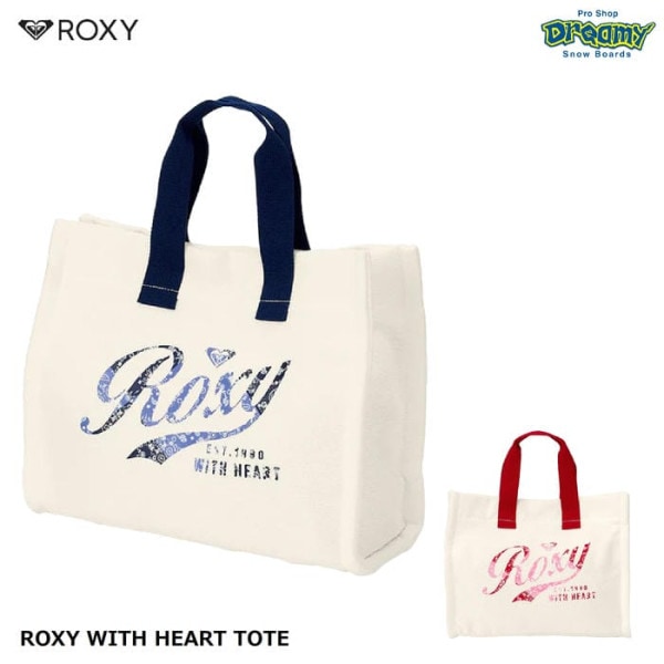 ROXY WITH HEART TOTE RBG261313 �ȡ��ȥХå� ΢���դ� �ܥ����� ��ݥ��å� �ޥ��դ� �ݥꥨ���ƥ��Ǻ� ����� �Х������ ���� NVY RED �������� ������