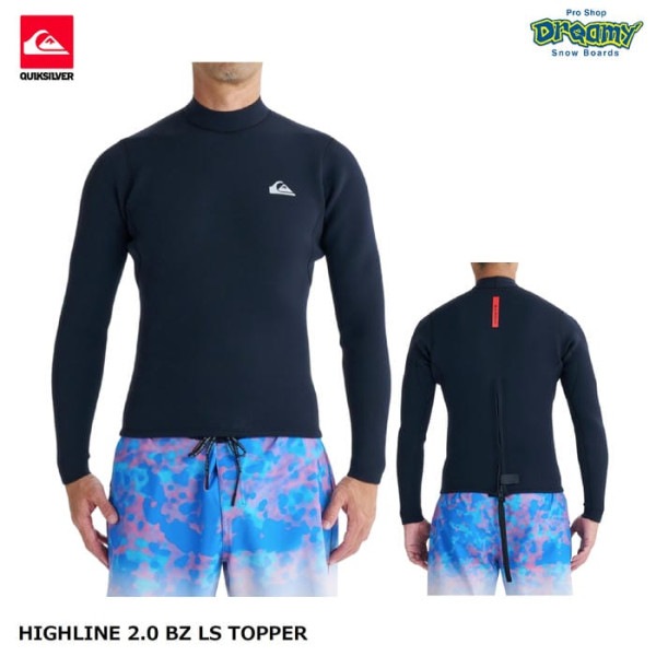QUIKSILVER HIGHLINE 2.0 BZ LS TOPPER QWT261703 ���å� ����ѥ�ե��å� �Хå����å� Ĺµ �񻺥��ȥ�å����㡼�� ���������� BLK �����å�����С� ������