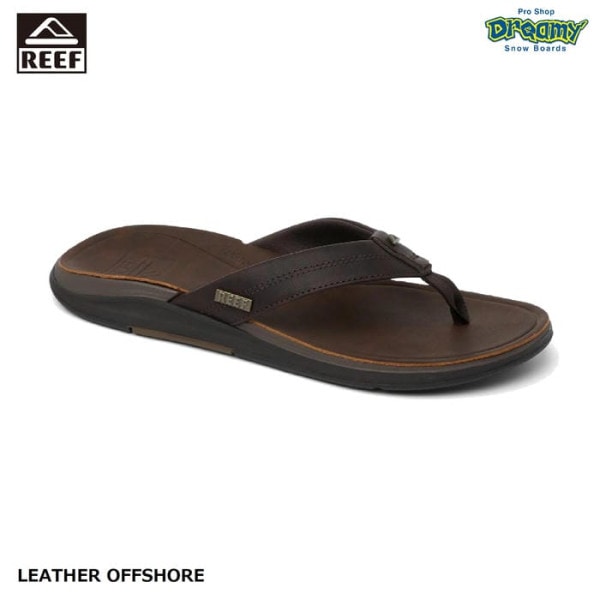 REEF LEATHER OFFSHORE CJ8554 DBR �ӡ���������� �쥶�� Ω�������եåȥ٥å� ���꡼�ե�����饤�ʡ� EVA�ߥåɥ����� �᥿����� �ӡ����� �꡼�� ������