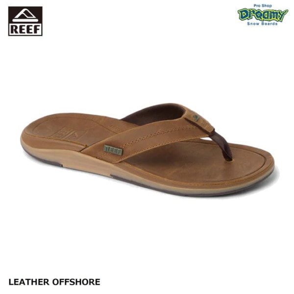 REEF LEATHER OFFSHORE CJ9057 BRO �ӡ���������� �쥶�� Ω�������եåȥ٥å� ���꡼�ե�����饤�ʡ� EVA�ߥåɥ����� �᥿����� �ӡ����� �꡼�� ������