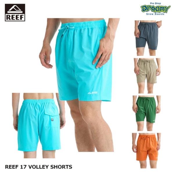REEF 17 VOLLEY SHORTS EBS261018 �ܡ��ɥ��硼�� �����б� 4WAY���ȥ�å� UV���å� �ʥ������Ǻ� ������/�Хå��ݥ��å� �ɽ� ���� ����꡼�� ������