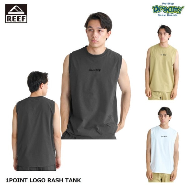 REEF 1POINT LOGO RASH TANK ELY261026 ��å��奬���� ���󥯥ȥå� �롼���ե��å� �Ρ����꡼�� �����б� ®�� ���ȥ�å� UV���å� ���� ���� �꡼�� ������