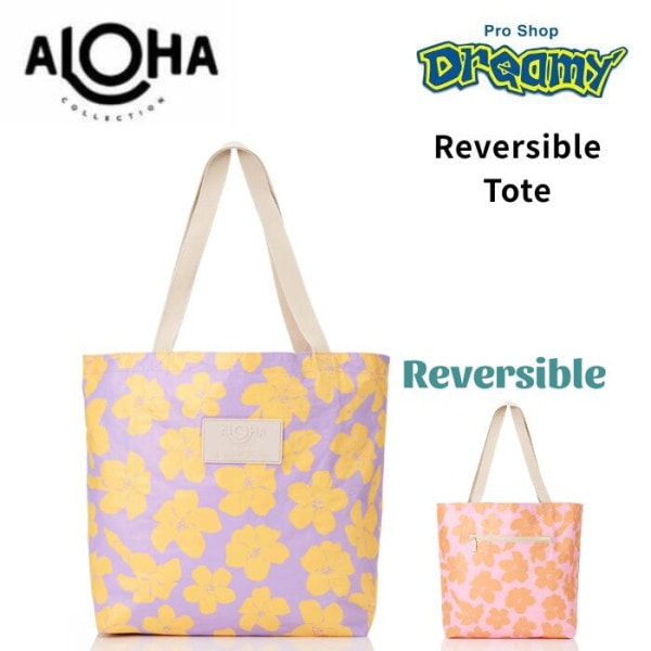 ALOHA COLLECTION �����ϥ��쥯����� Reversible Tote Puakenikeni Buds Ube UBTRT0249  ���� ��ũ �ӡ��� �Хå� ��ʪ����