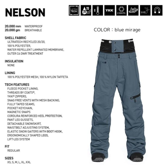 23-24 Horsefeathers ホースフェザーズ HF23NELSblu NELSON PNT スノー