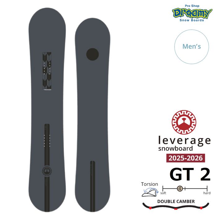 レバレッジ　GT2 155センチ　ダブルキャンバー　ソールカバー付き 25-26 leverage GT2 149/152/155 ダブルキャンバー カーボンシングル