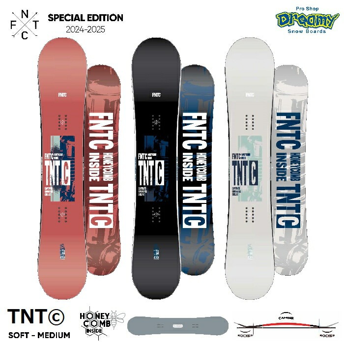【送料込】スノーボード（FNTC TNTC）150cm 24-25 FNTC エフエヌティーシー TNT C ポップキャンバー グラウンド