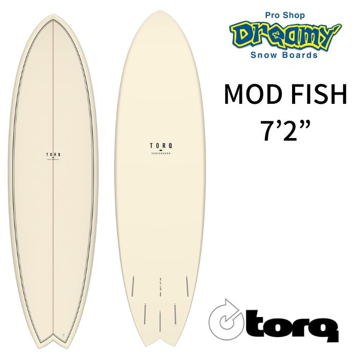 トルク サーフボード MODFish TORQ Surfboard トルクサーフボード MODFISH 7'2” CREAM クラシック