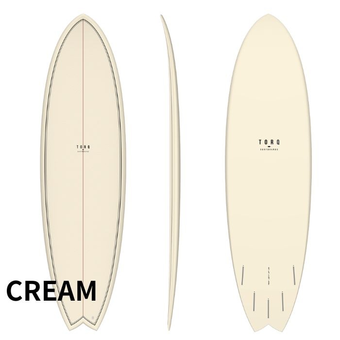 TORQ Surfboard トルクサーフボード MODFISH 7'2” CREAM クラシック