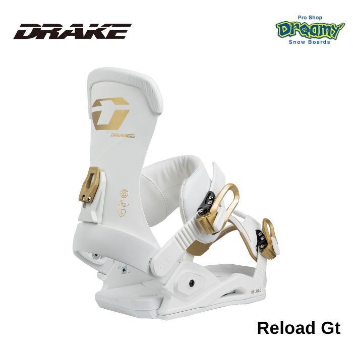DRAKE RELOAD GT ビンディング M/L ホワイト 25-26 DRAKE ドレイク Reload Gt WHITE プレミアムMFCストラップ