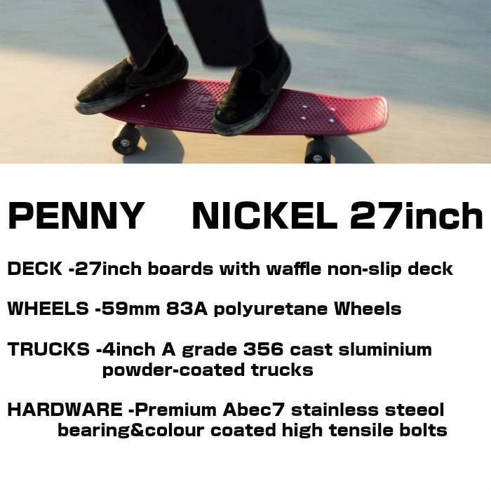 ¨ǼPENNY SKATEBOARDڥˡȥܡ CLASSICS 27"  CASPER  27 1NCL6 NICKEL 饷å  59mm  Abec7 STEEL 