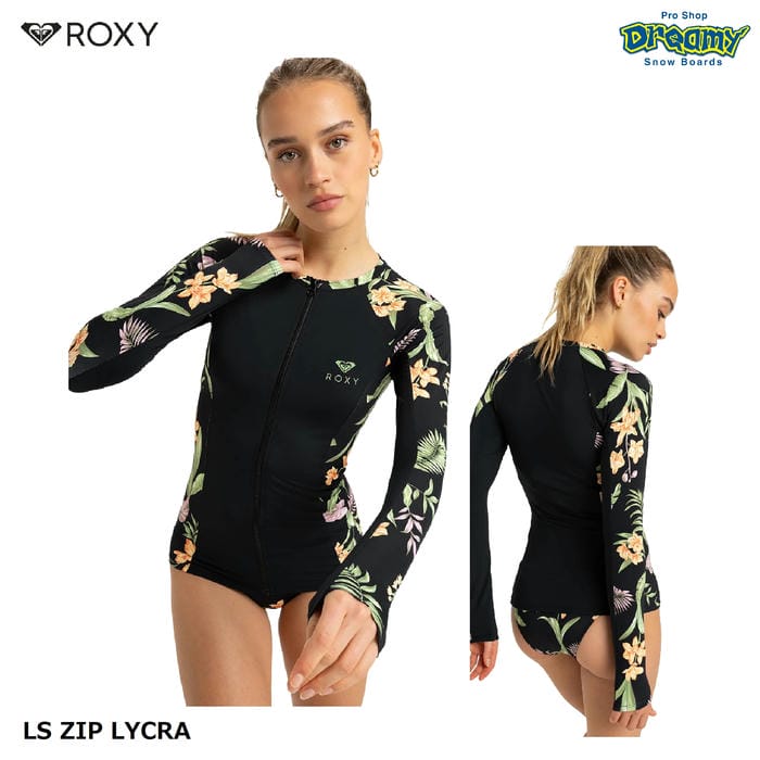 SummerSale】ROXY LS ZIP LYCRA GRJWR03043 ラッシュガード ジップ