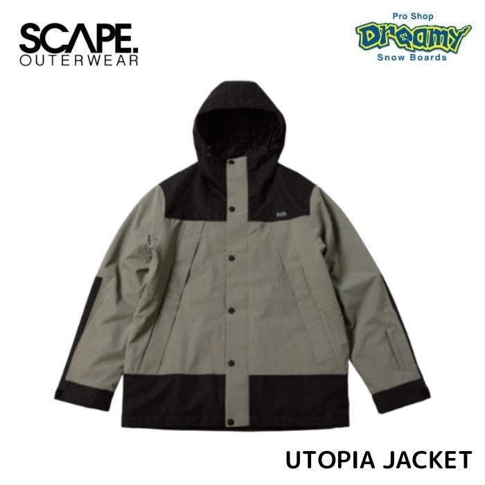ボードウェア エスケープ UTOPIA JACKET 24-25 SCAPE エスケープ UTOPIA JACKET 711-243-02 LIGHT KHAKI/BLACK