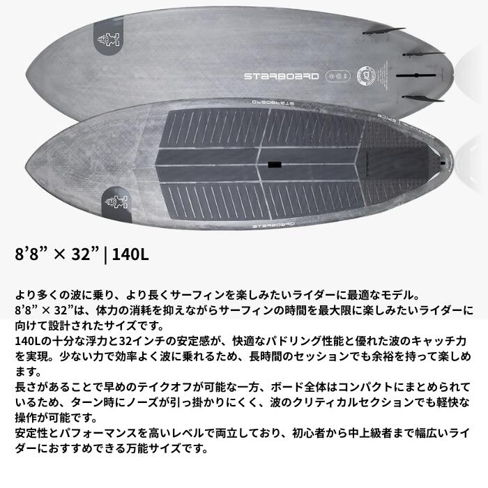 STARBOARD スターボード SPICE 8'8” x 32” 140L Acute Carbon スパイス