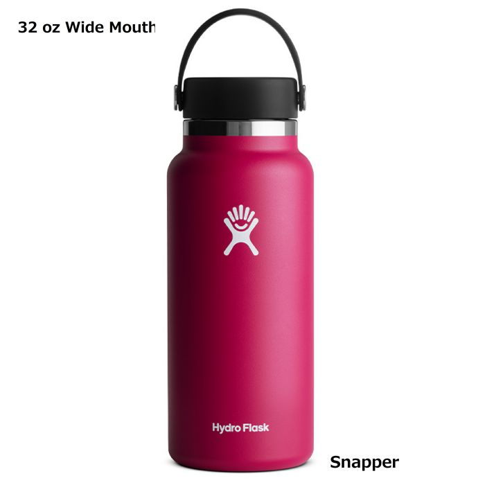 HydroFlask ϥɥե饹 32oz Wide Mouth #5089025 Snapper 946ml ƥ쥹ܥȥ Ǯ¤ ݡİOK ޥܥȥ  8900180085221 