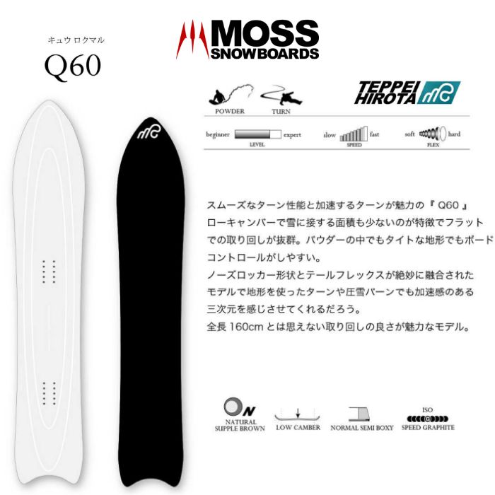 24-25 MOSS SNOWBOARDS モススノーボード Q60 キュウロクマル