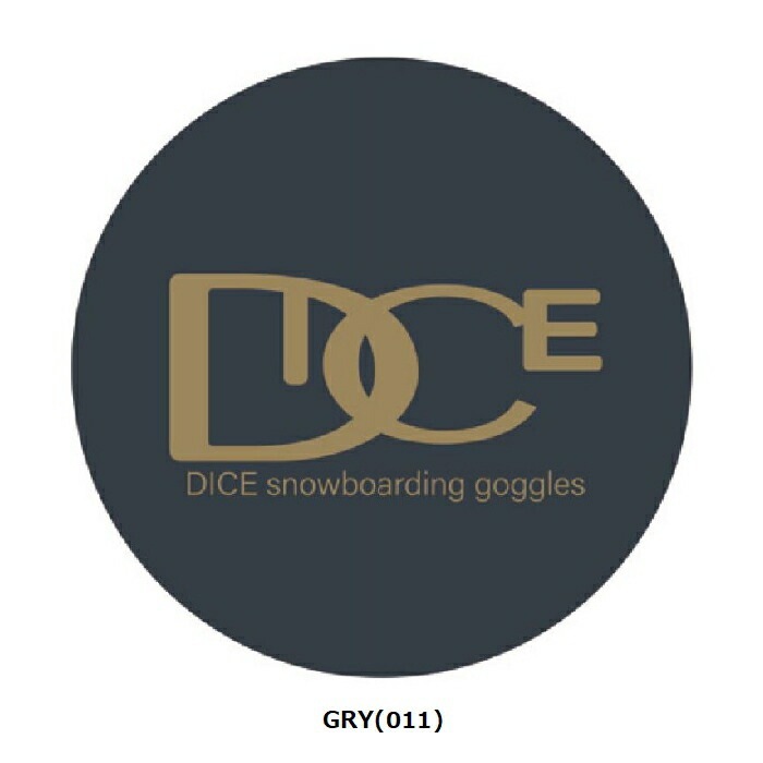 DICE ダイス Sticker ステッカー サークルロゴ Lサイズ 120mm グレー