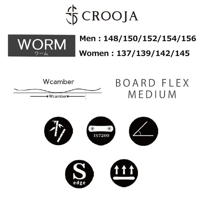 26-27 CROOJA WORM ��� 137/139/142/145/148/150/152/154/156 ���֥륭���С���ǥ� ��ü��ʼ �����ҵ� ���Ρ��ܡ��� �� ����ȥ� ���������� 2027 ������