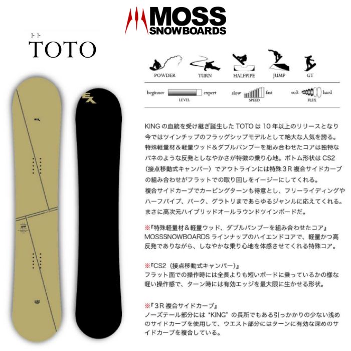 24-25 MOSS SNOWBOARDS モススノーボード TOTO トト オールラウンド